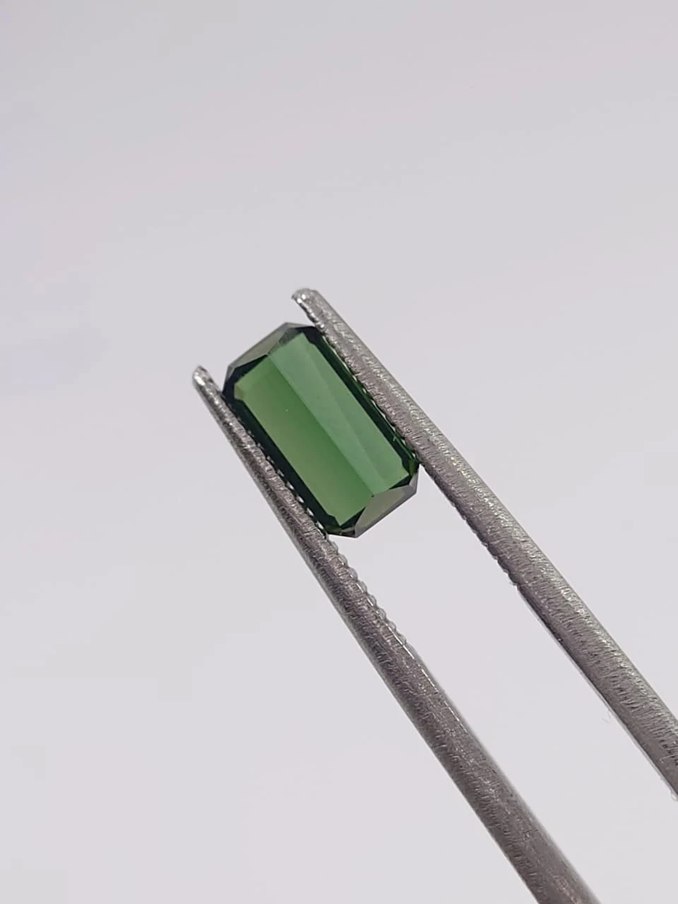 0.97ct Natural Forest Green Tourmaline Emerald Cut Loose Gemstone from Afghanistan — view 3